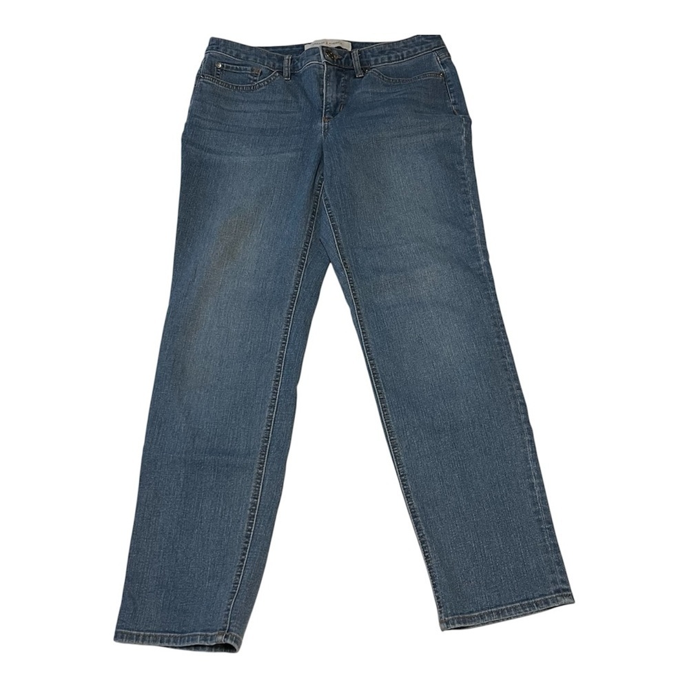 Vintage America High Rise Straight Leg Jeans Size 8 Stretch Casual Denim
